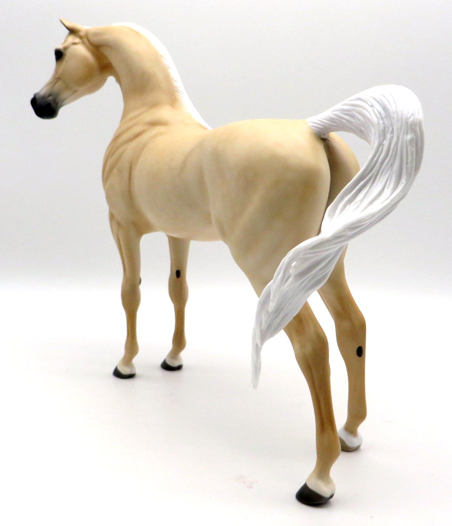 Sunny Skies-OOAK Etched Dapple Palomino Arabian Painted by Ellen Robbins 1/10/21