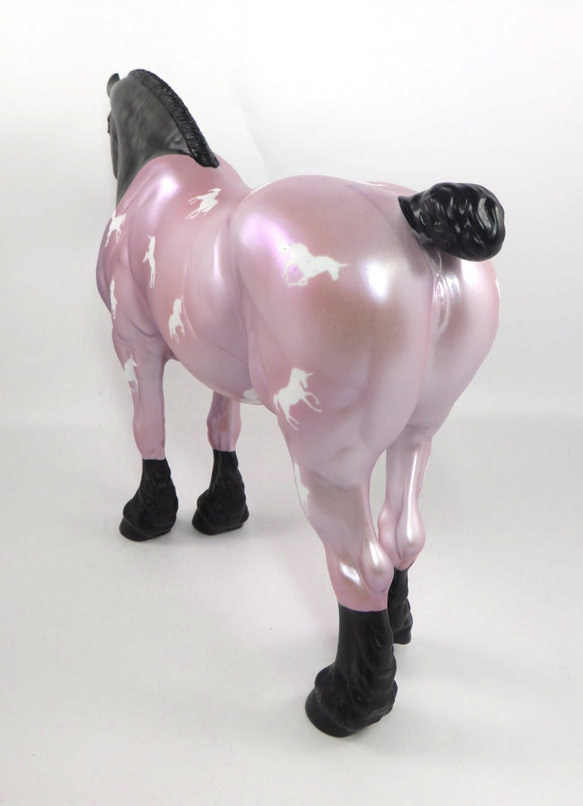 SWEET DREAMS -LE-2 DARK DAPPLE GREY WITH PAJAMAS DECORATOR HEAVY DRAFT BY DAWN QUICK PJ20