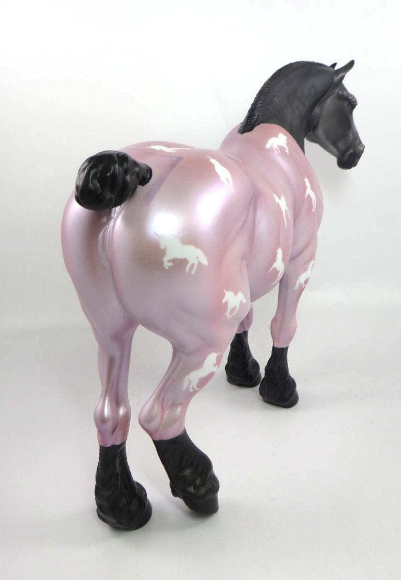 SWEET DREAMS -LE-2 DARK DAPPLE GREY WITH PAJAMAS DECORATOR HEAVY DRAFT BY DAWN QUICK PJ20