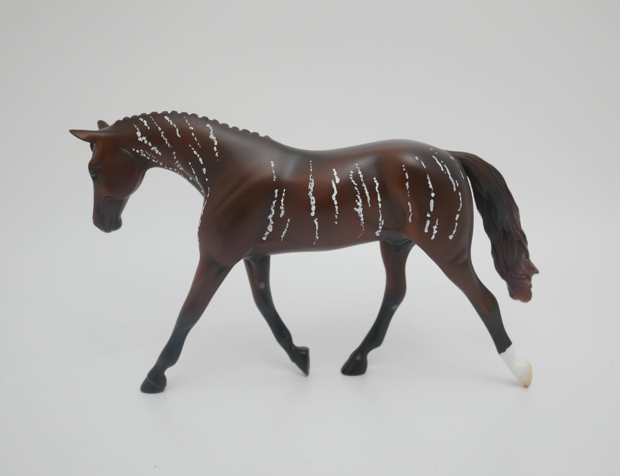 SWEET LIFE-OOAK BRINDLE WARMBLOOD PEBBLES MODEL HORSE BY JAS 3/13/20