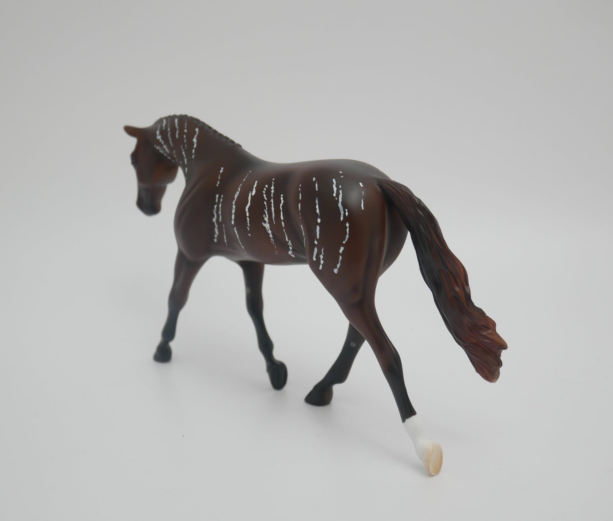 SWEET LIFE-OOAK BRINDLE WARMBLOOD PEBBLES MODEL HORSE BY JAS 3/13/20