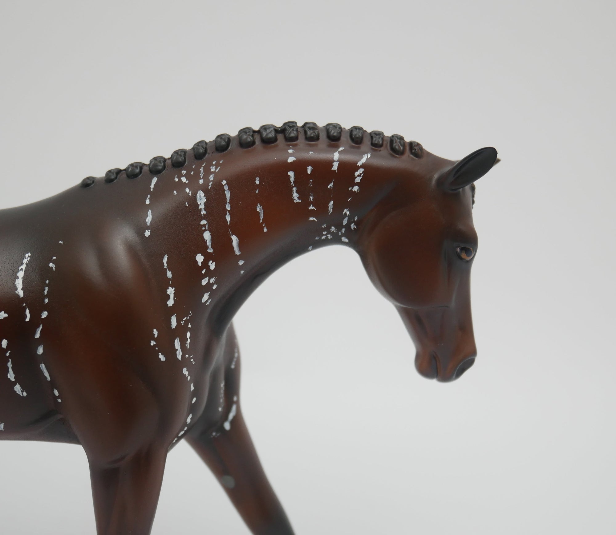 SWEET LIFE-OOAK BRINDLE WARMBLOOD PEBBLES MODEL HORSE BY JAS 3/13/20