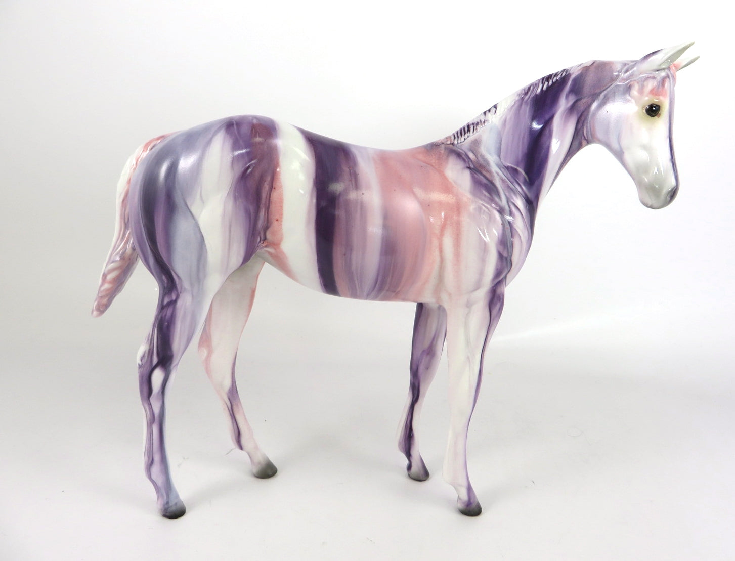 TAFFY RIBBON CANDY- OOAK TAFFY RIBBON CANDY WEANLING MODEL HORSE BY KAYLA WESSE WHS 19
