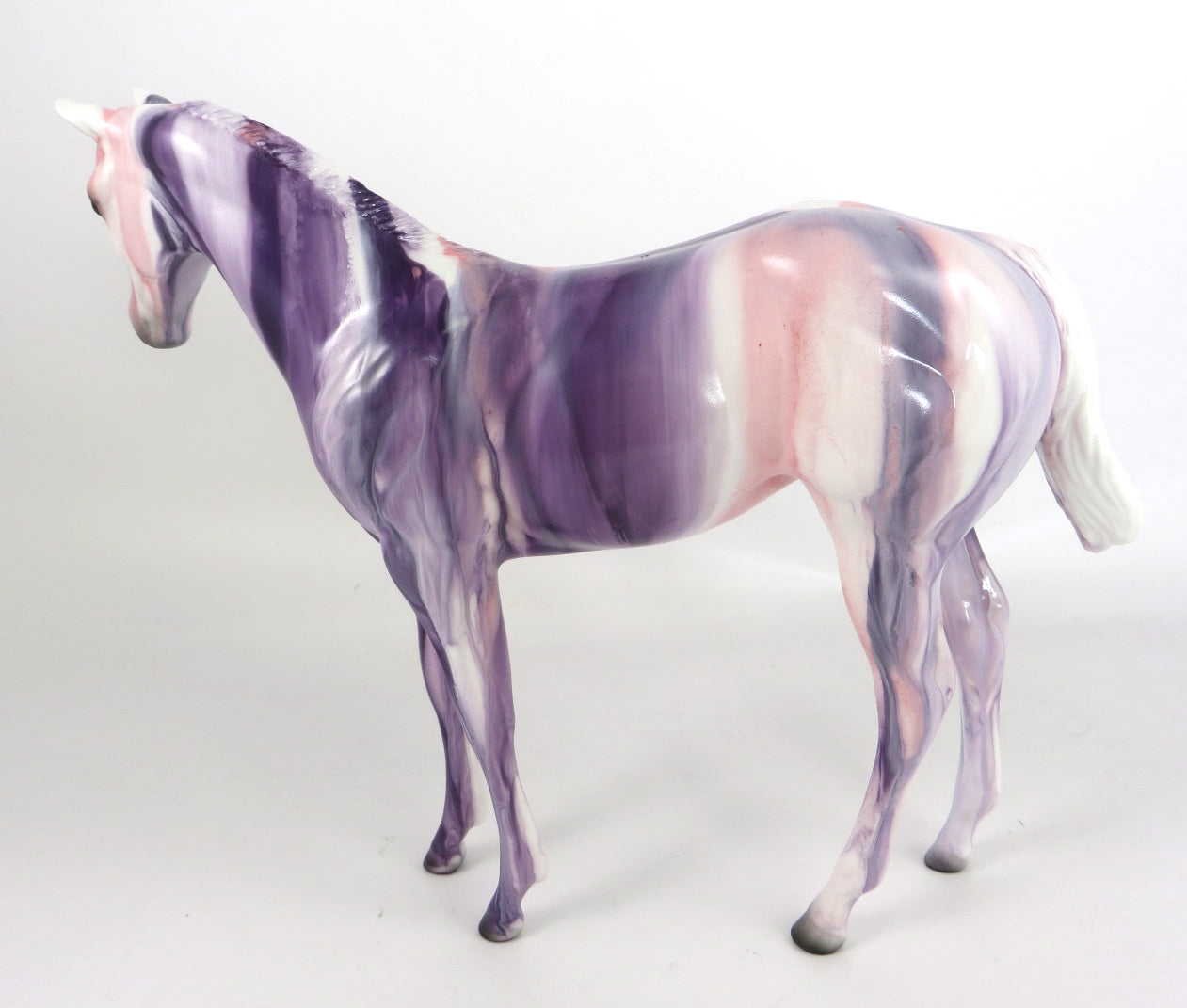 TAFFY RIBBON CANDY- OOAK TAFFY RIBBON CANDY WEANLING MODEL HORSE BY KAYLA WESSE WHS 19