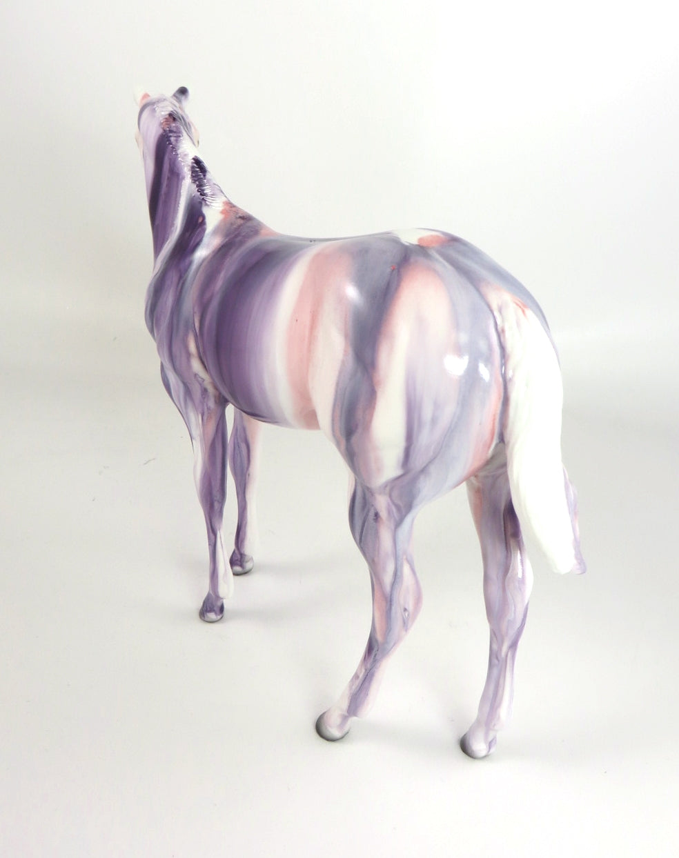 TAFFY RIBBON CANDY- OOAK TAFFY RIBBON CANDY WEANLING MODEL HORSE BY KAYLA WESSE WHS 19