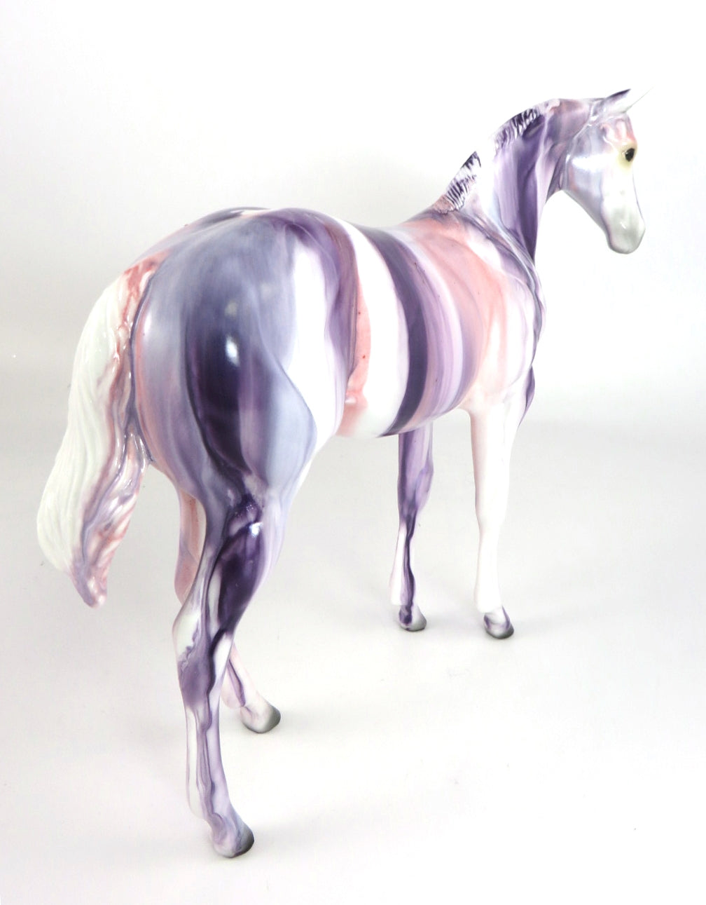 TAFFY RIBBON CANDY- OOAK TAFFY RIBBON CANDY WEANLING MODEL HORSE BY KAYLA WESSE WHS 19