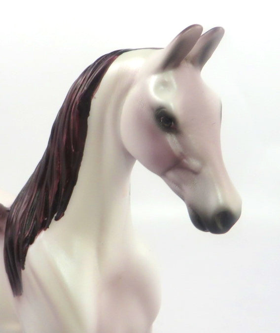 THAT'S AMORE -- OOAK BUCKSKIN WITH PINK WINGS DECORATOR  PEBBLE  BY DAWN QUICK SB20