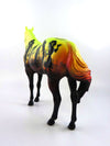 THE GRAVEYARD GROOVE-OOAK YELLOW/BLACK IDEAL STOCK HORSE DECORATOR BY DAWN QUICK MM19