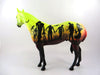 THE GRAVEYARD GROOVE-OOAK YELLOW/BLACK IDEAL STOCK HORSE DECORATOR BY DAWN QUICK MM19