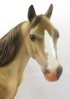 THE DIESEL - OOAK PALE BUCKSKIN WITH DAPPLES ISH MODEL HORSE BY JULIE KEIM SB20