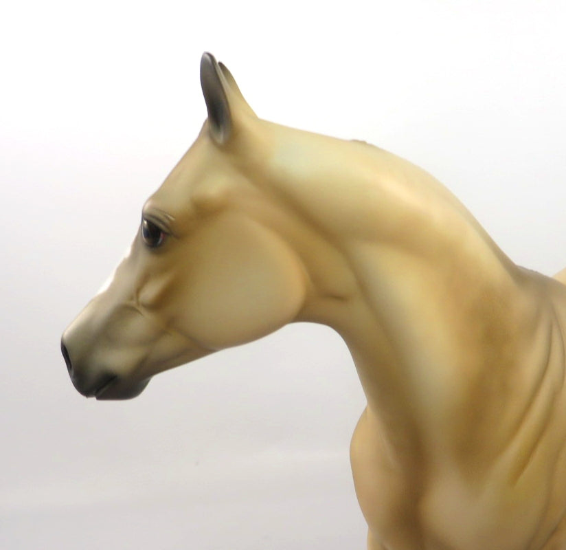 THE DIESEL - OOAK PALE BUCKSKIN WITH DAPPLES ISH MODEL HORSE BY JULIE KEIM SB20