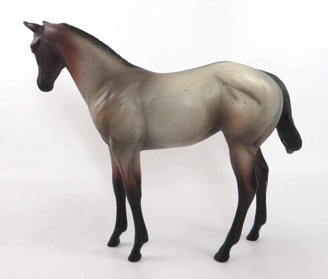 LUZIA - OOAK BAY ROAN WEANLING MODEL HORSE BY MISSY FOX 1/14/20