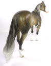 THE G MAN - OOAK CHOCOLATE PALAMINO OVERO WITH DAPPLES ISH MODEL HORSE BY JULIE KEIM SB20
