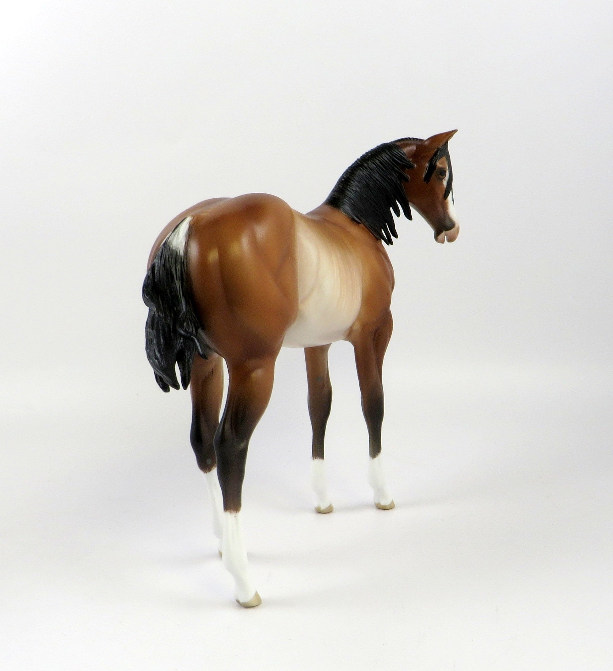 THEED-OOAK BAY RABICANO WEANLING MODEL HORSE BY SHERYL LEISURE EQ 19
