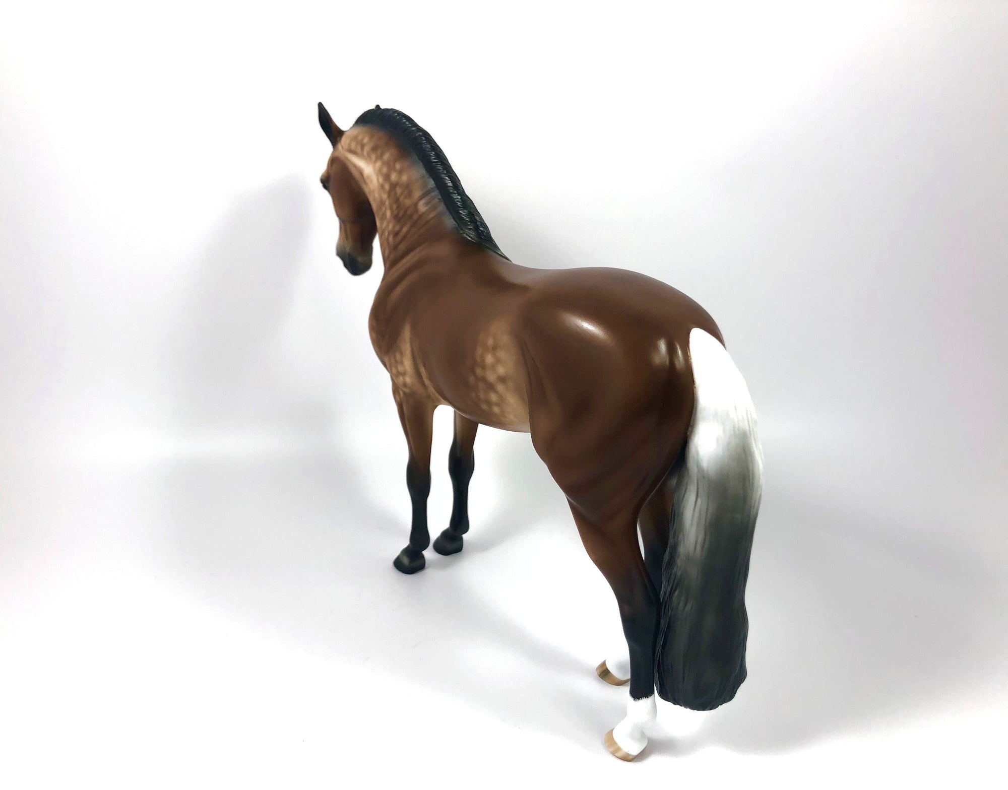 THINK TROPICAL-OOAK ROSE GREY ANDALUSIAN MODEL HORSE 4/25/19