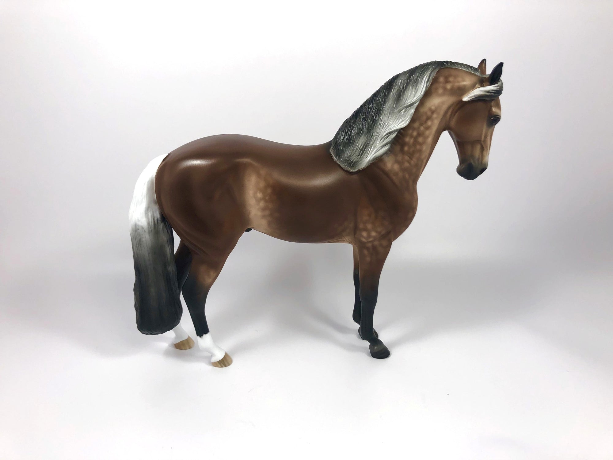 THINK TROPICAL-OOAK ROSE GREY ANDALUSIAN MODEL HORSE 4/25/19