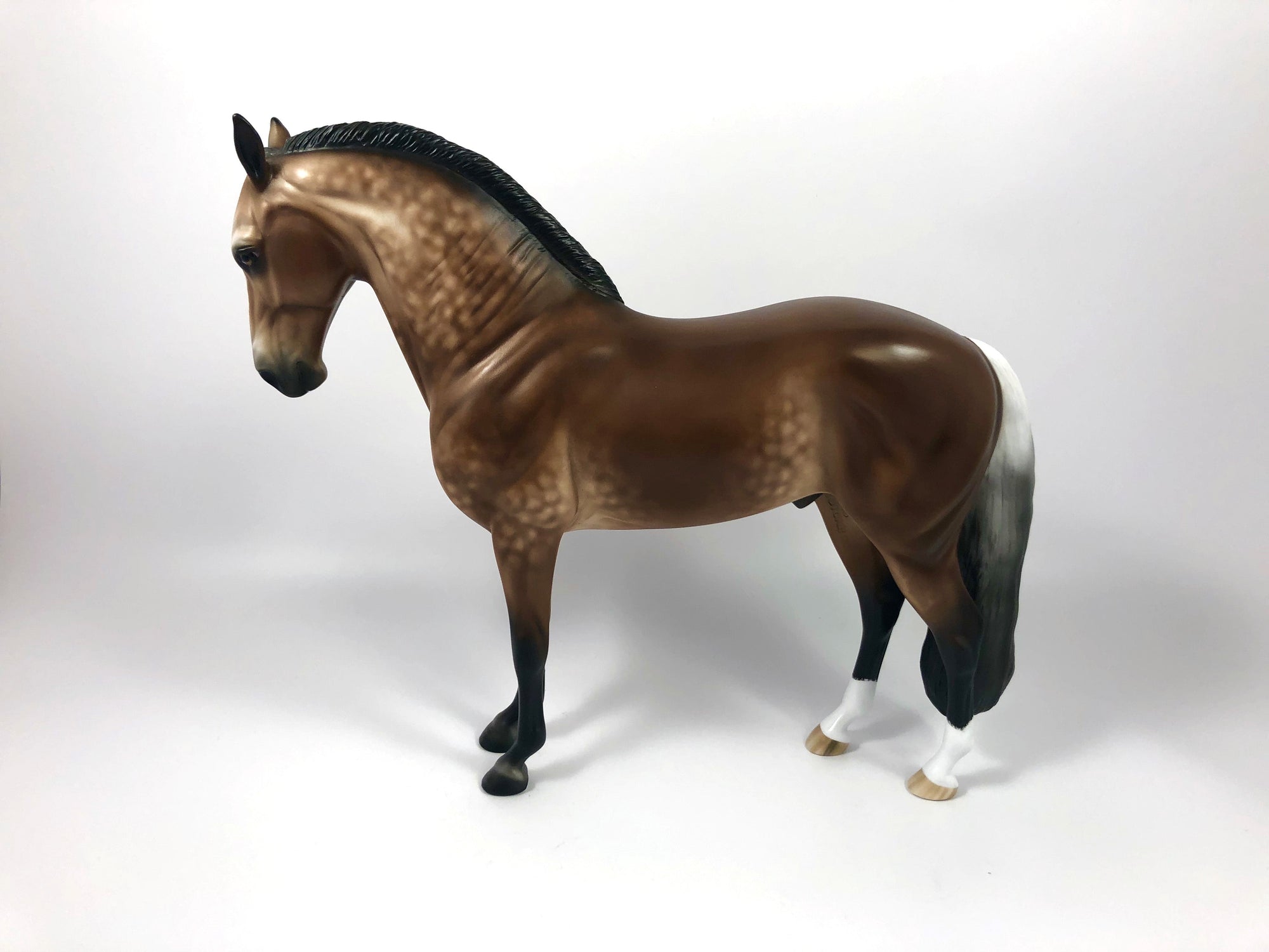 THINK TROPICAL-OOAK ROSE GREY ANDALUSIAN MODEL HORSE 4/25/19