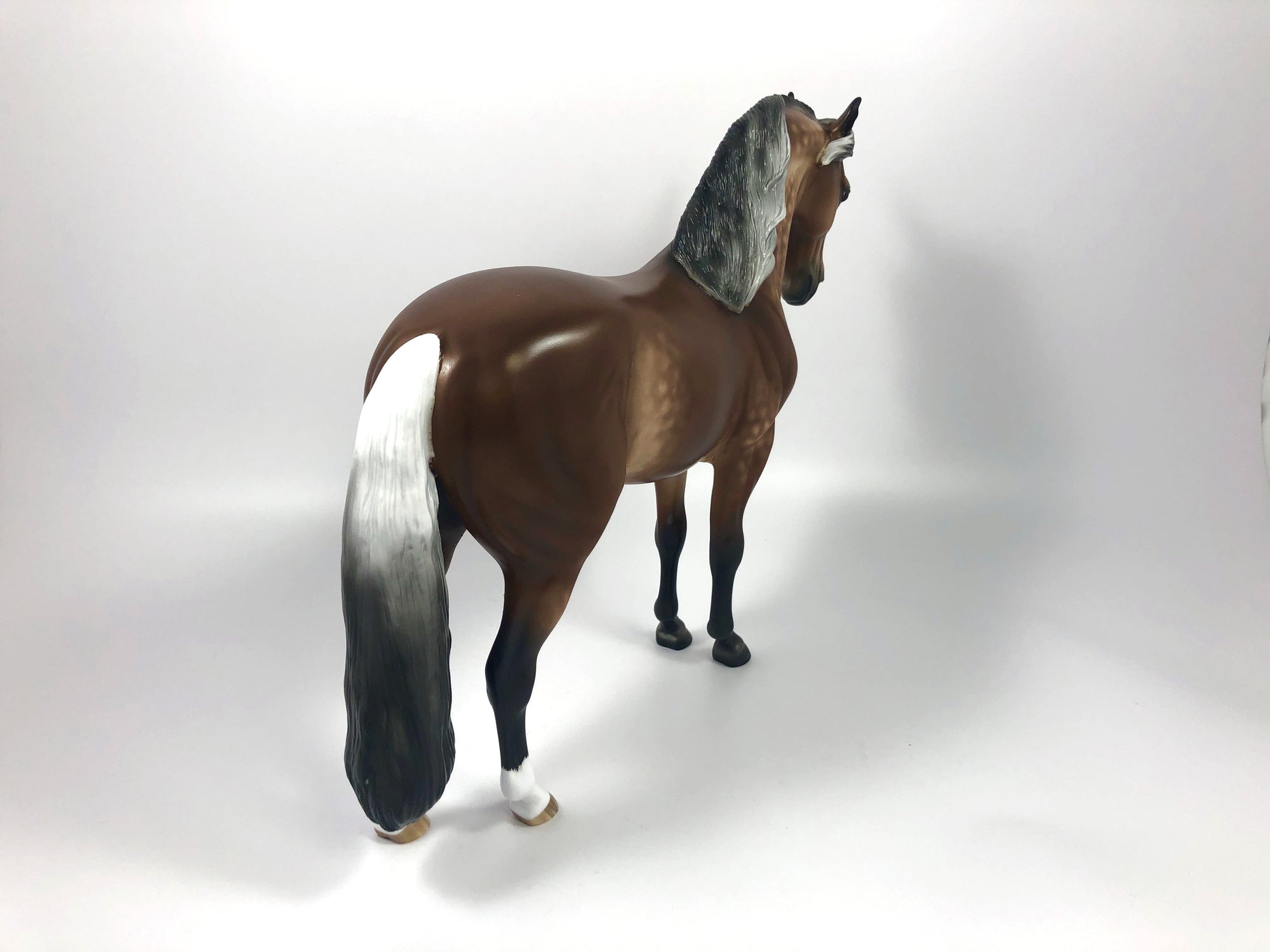 THINK TROPICAL-OOAK ROSE GREY ANDALUSIAN MODEL HORSE 4/25/19
