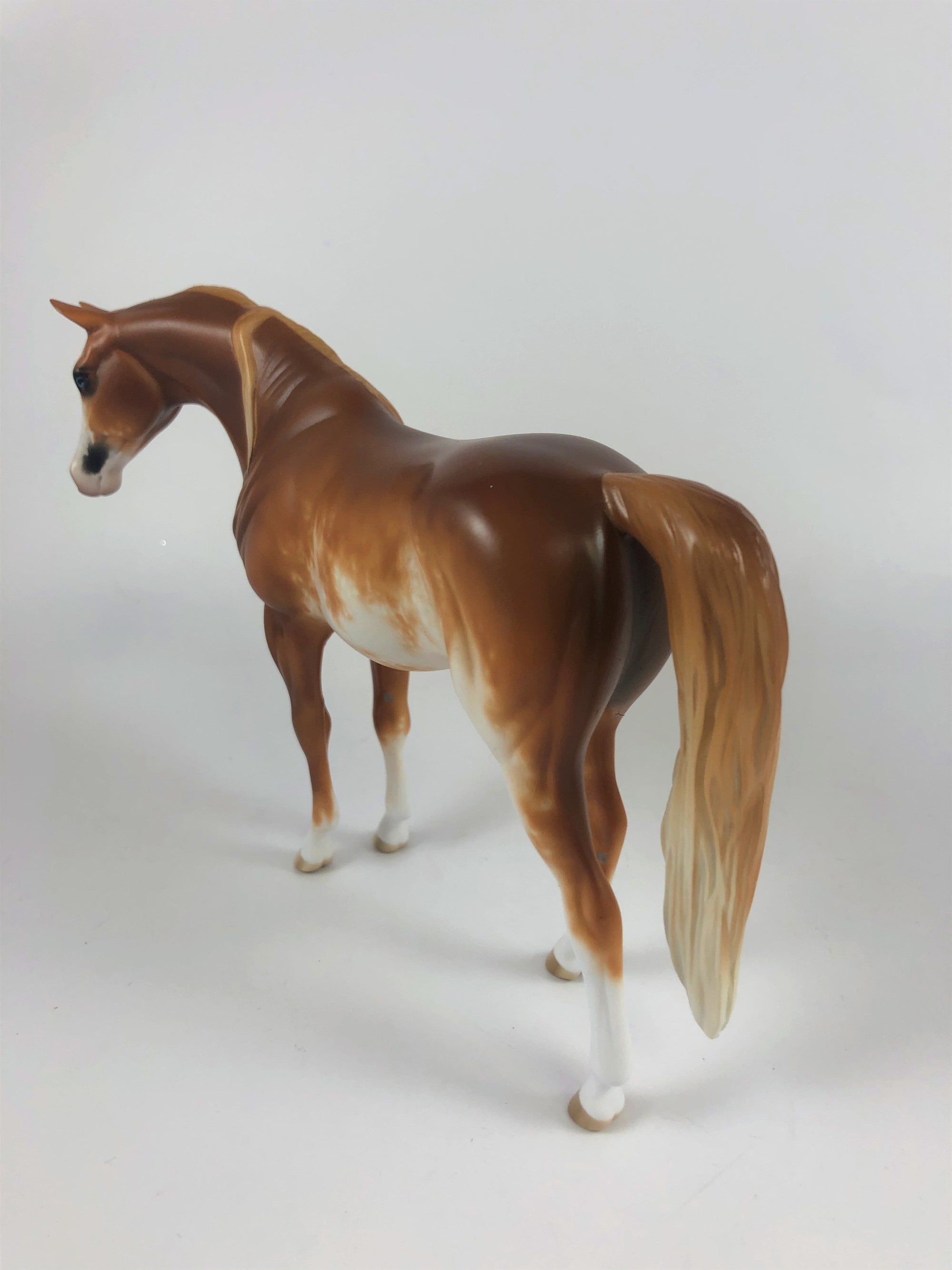 THRILL SEEKER -OOAK CHESTNUT SABINO ARABIAN PEBBLES BY SHERYL LEISURE LHS 19