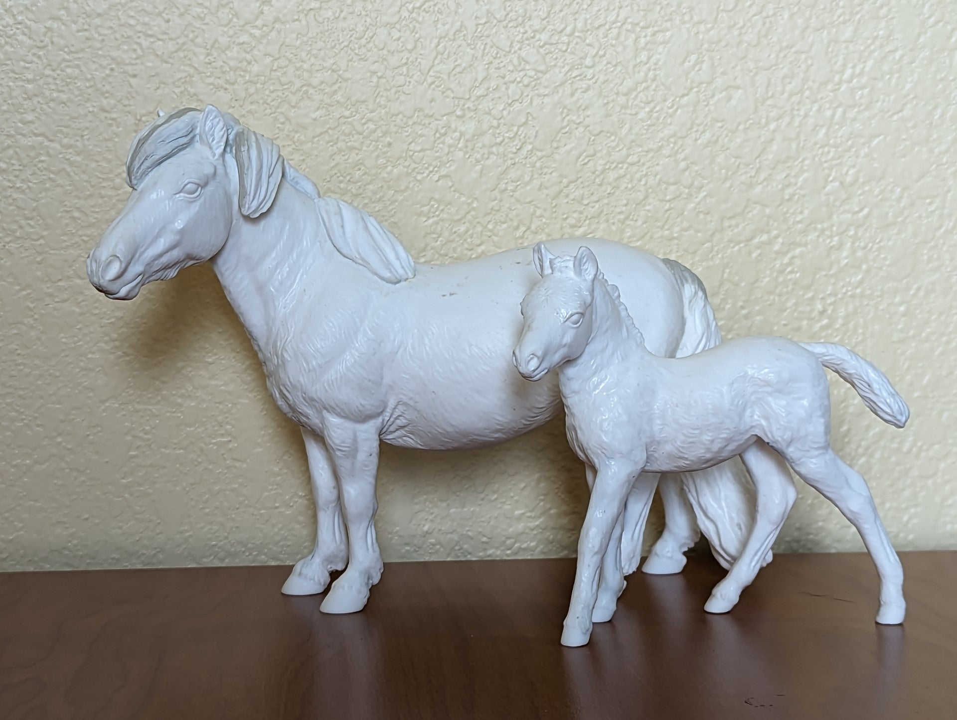 Trixie and Bebe - Pony Mare and Foal SET Resin