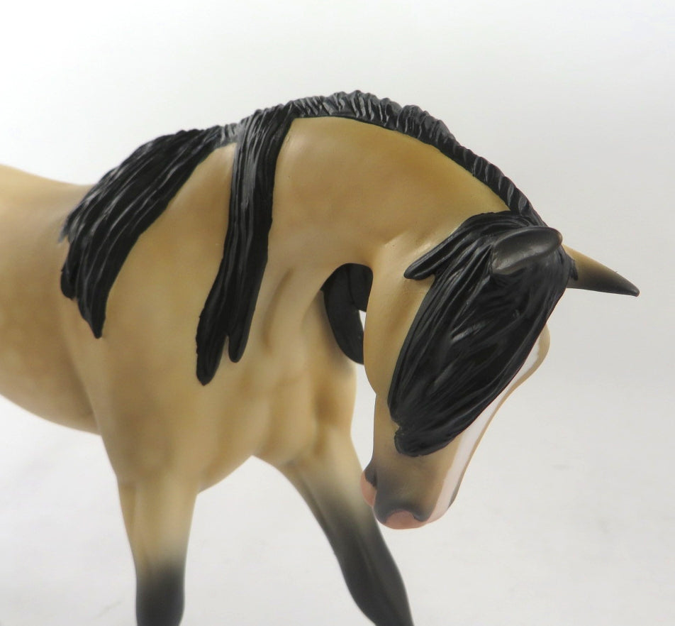 TIN MAN-OOAK DAPPLE BUCKSKIN WARMBLOOD PEBBLES MODEL HORSE 12/19/19