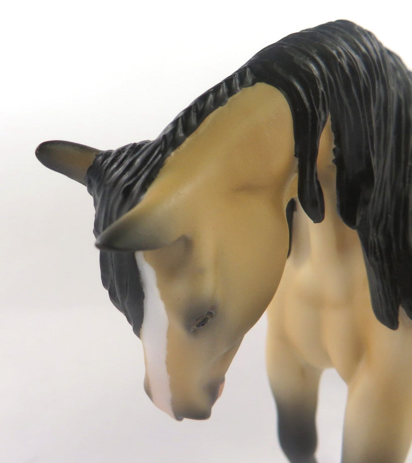 TIN MAN-OOAK DAPPLE BUCKSKIN WARMBLOOD PEBBLES MODEL HORSE 12/19/19