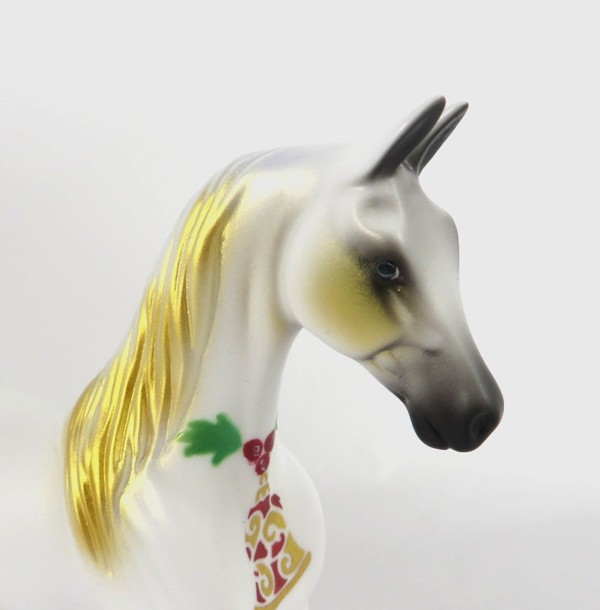 TINSEL-- OOAK CHRISTMAS DECORATOR SADDLEBRED PEBBLES BY MELISSA FOX WHS19