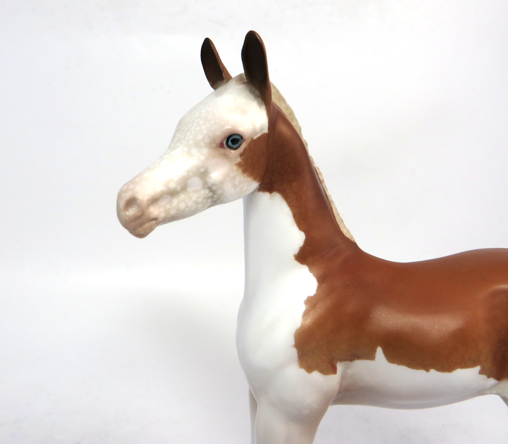 TOUCH DOWN-OOAK SPLASH PATTERN PALOMINO ARABIAN FOAL BY AMANDA SB19