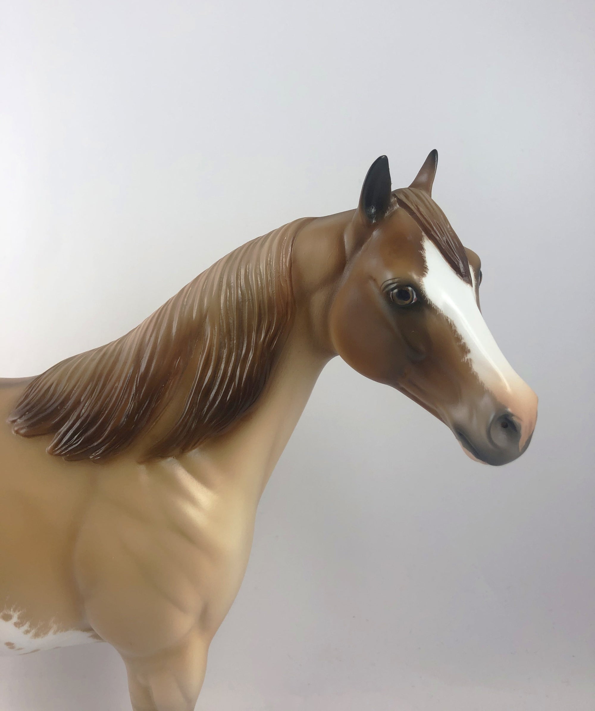 TRICK - OOAK RED DUN PAINT ISH MODEL HORSE BY AUDREY DIXON MM 19