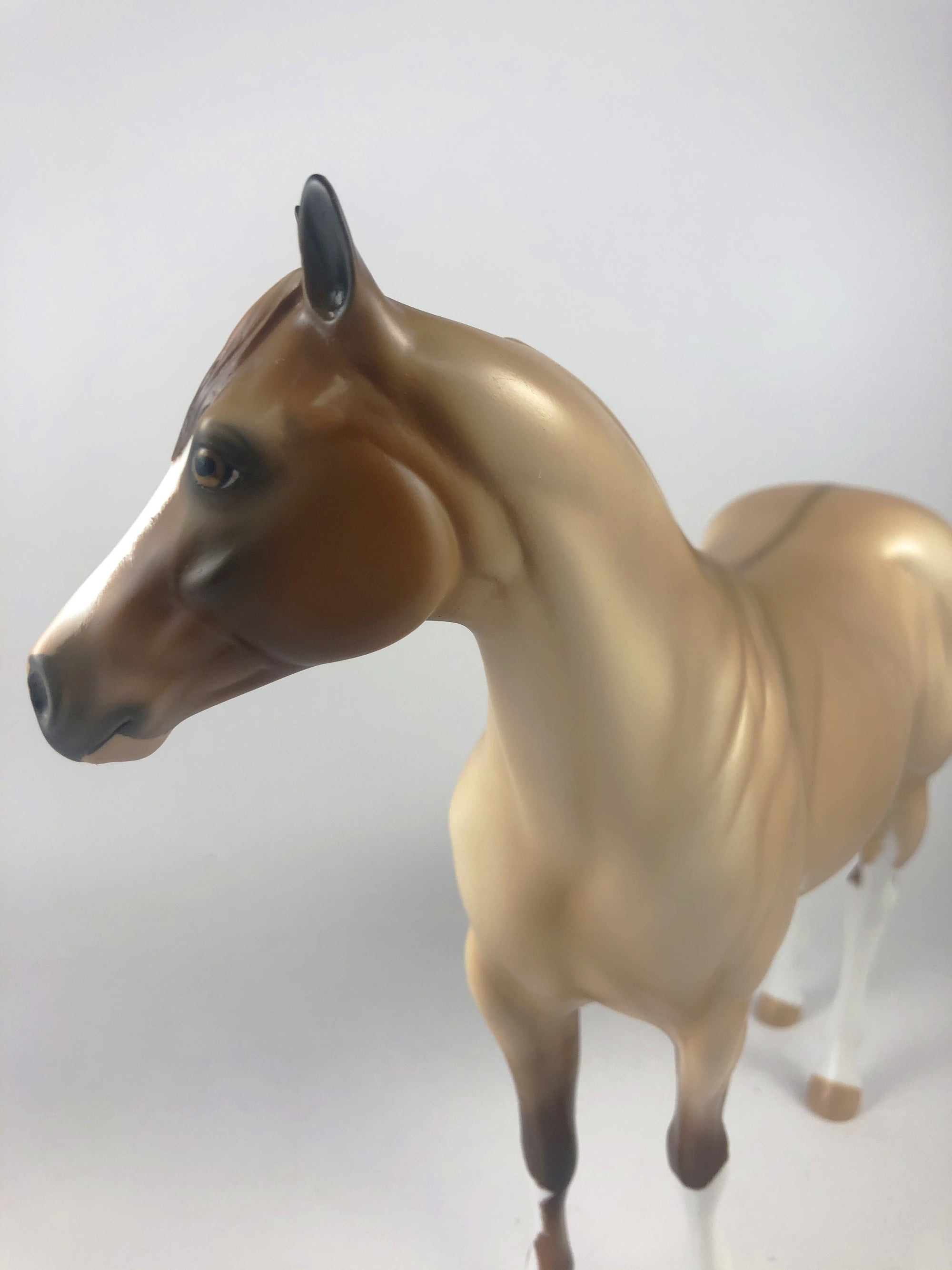 TRICK - OOAK RED DUN PAINT ISH MODEL HORSE BY AUDREY DIXON MM 19