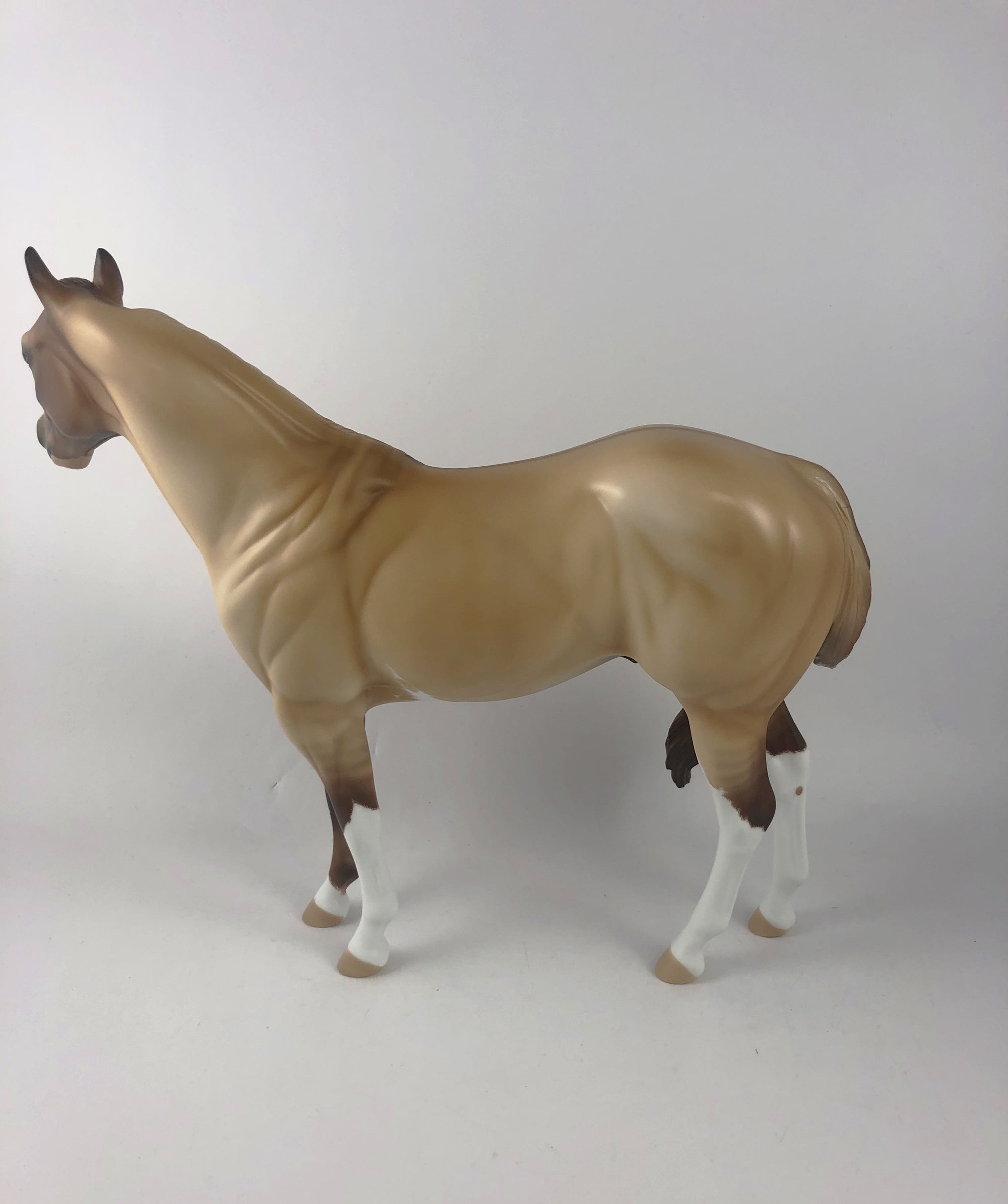 TRICK - OOAK RED DUN PAINT ISH MODEL HORSE BY AUDREY DIXON MM 19