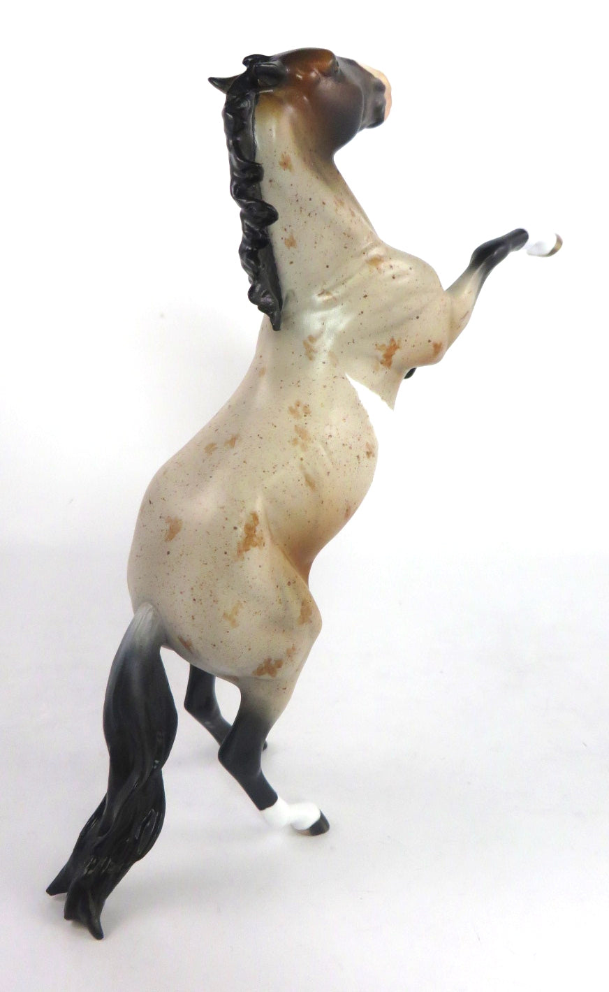 TRUFFLES ARE AWESOME-OOAK RED ROAN PAINT REARING PEBBLES MODEL HORSE 2/14/20