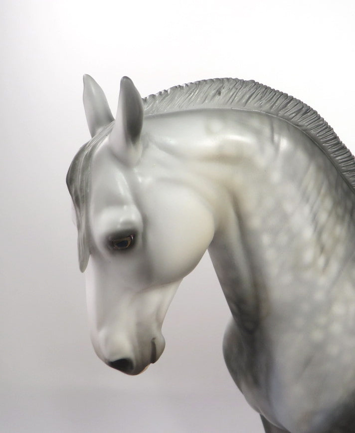 TRUTH OR DARE -  OOAK DAPPLE GREY ANDALUSIAN  MODEL HORSE BY DAWN QUICK PJ20