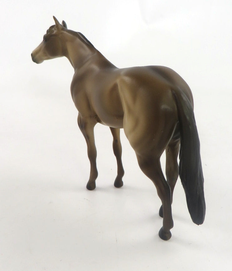 TURNER-OOAK DARK BUCKSKIN STOCK HORSE CHIP MODEL HORSE 12/13/19