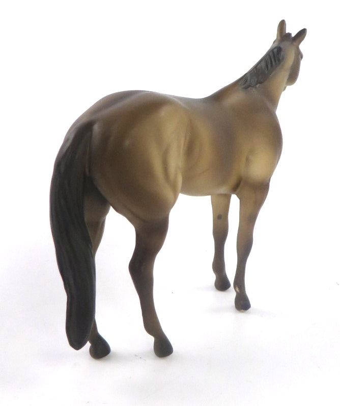 TURNER-OOAK DARK BUCKSKIN STOCK HORSE CHIP MODEL HORSE 12/13/19