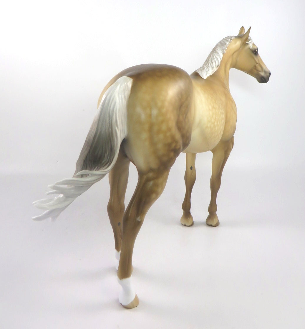 TUSEN TACK-OOAK STAR DAPPLE DUNALINO ISH MODEL HORSE BY SHERYL LEISURE 2/14/20