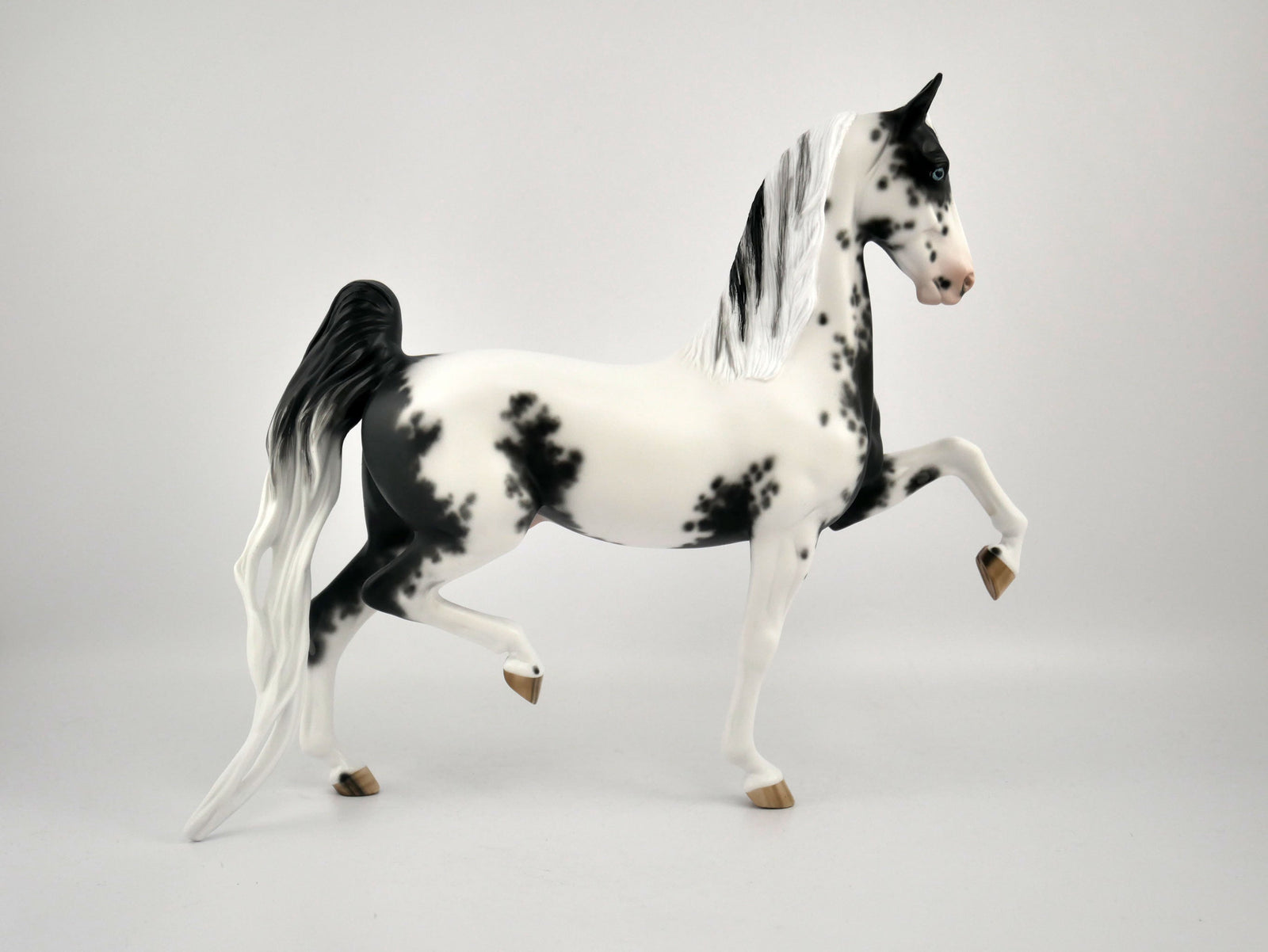 Ulric-OOAK Black Sabino Saddlebred By Sheryl Leisure MM2020