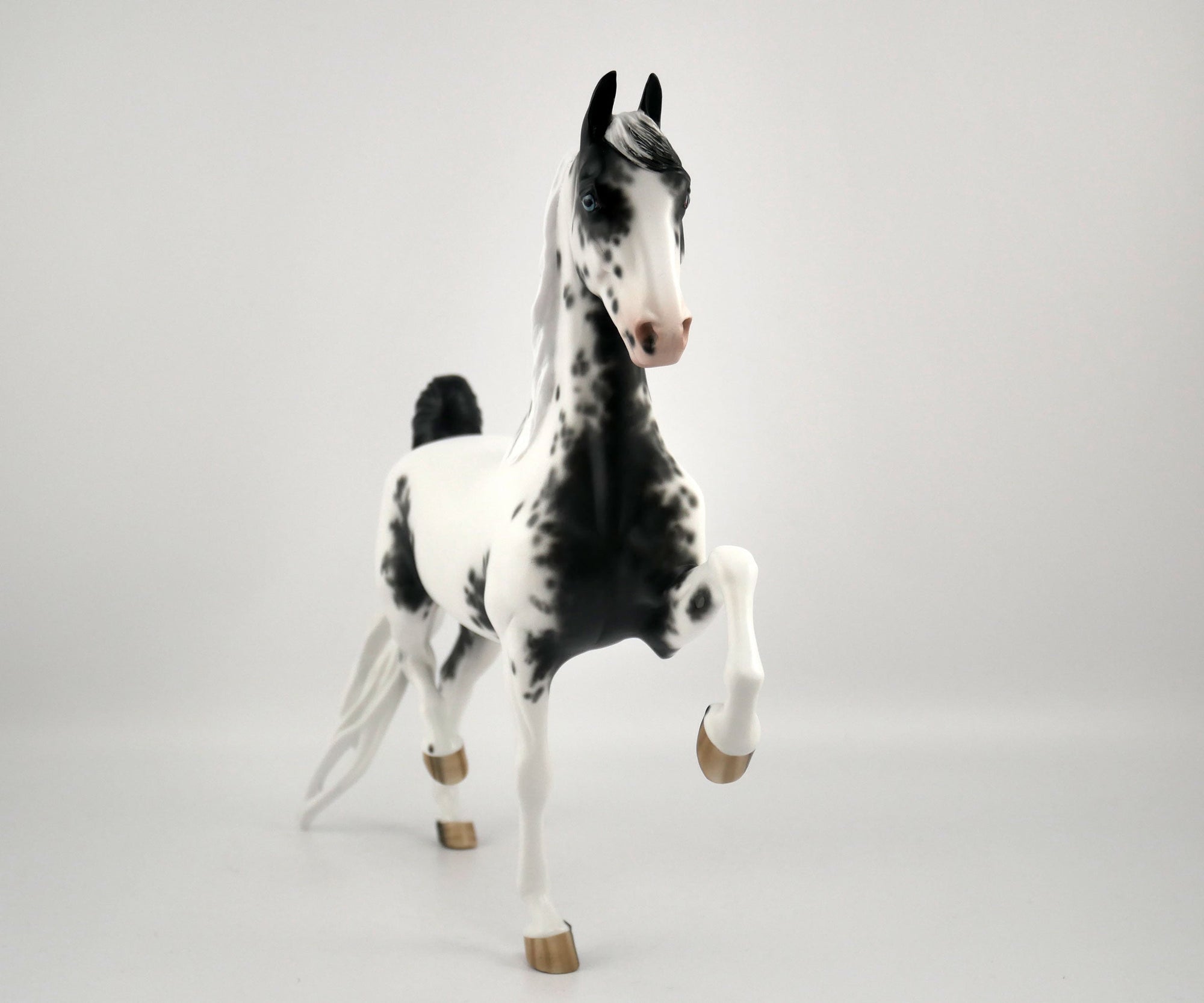 Ulric-OOAK Black Sabino Saddlebred By Sheryl Leisure MM2020