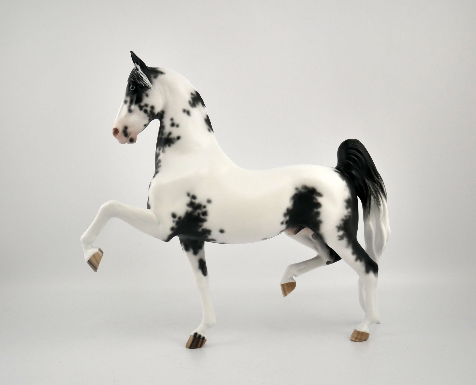 Ulric-OOAK Black Sabino Saddlebred By Sheryl Leisure MM2020