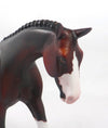 ULTIMATE BEST -OOAK DAPPLE DARK BAY PINTO PEBBLES WARMBLOOD MODEL HORSE 1/7/2020