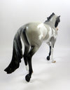 ULWIN-OOAAK ROAN THOROUGHBRED MODEL HORSE EQ 19