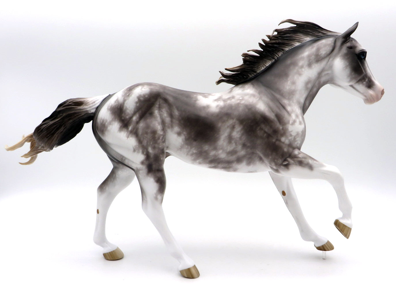 Velvet Fog-OOAK Liver Chestnut Sabino FQH Painted by Sheryl Leisure 10/25/21