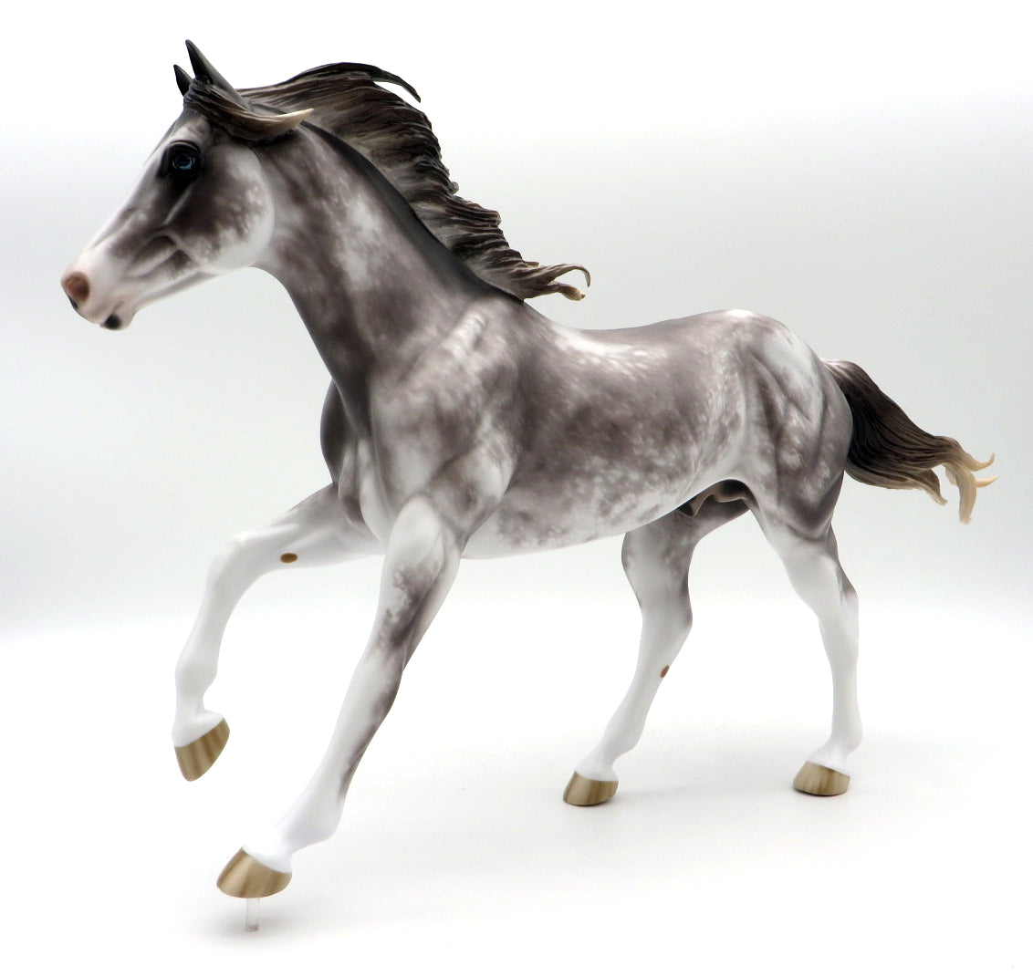 Velvet Fog-OOAK Liver Chestnut Sabino FQH Painted by Sheryl Leisure 10/25/21