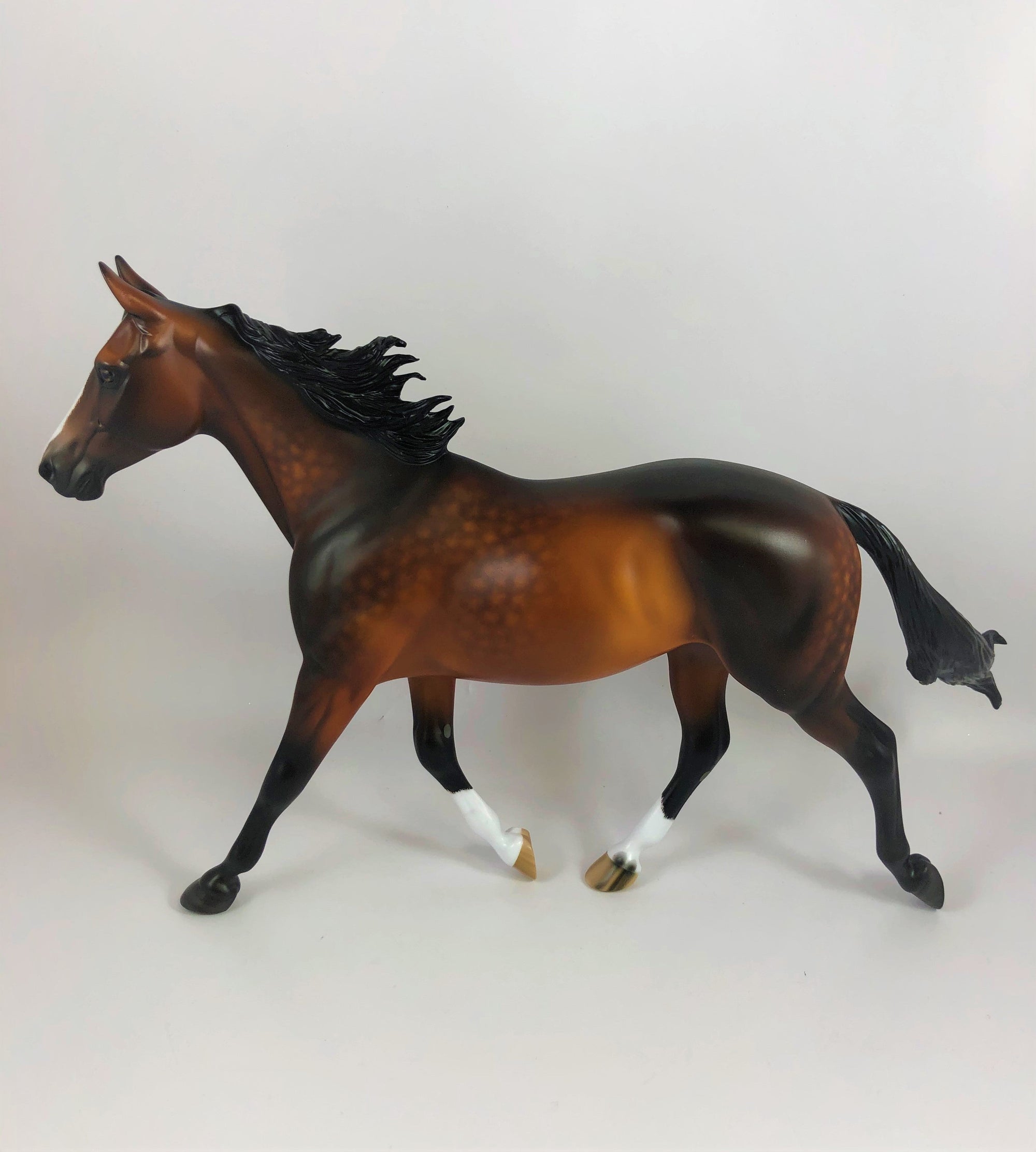 VERMILLION-OOAK STAR DAPPLE BAY PALOUSE MODEL HORSE BY SL LHS 19