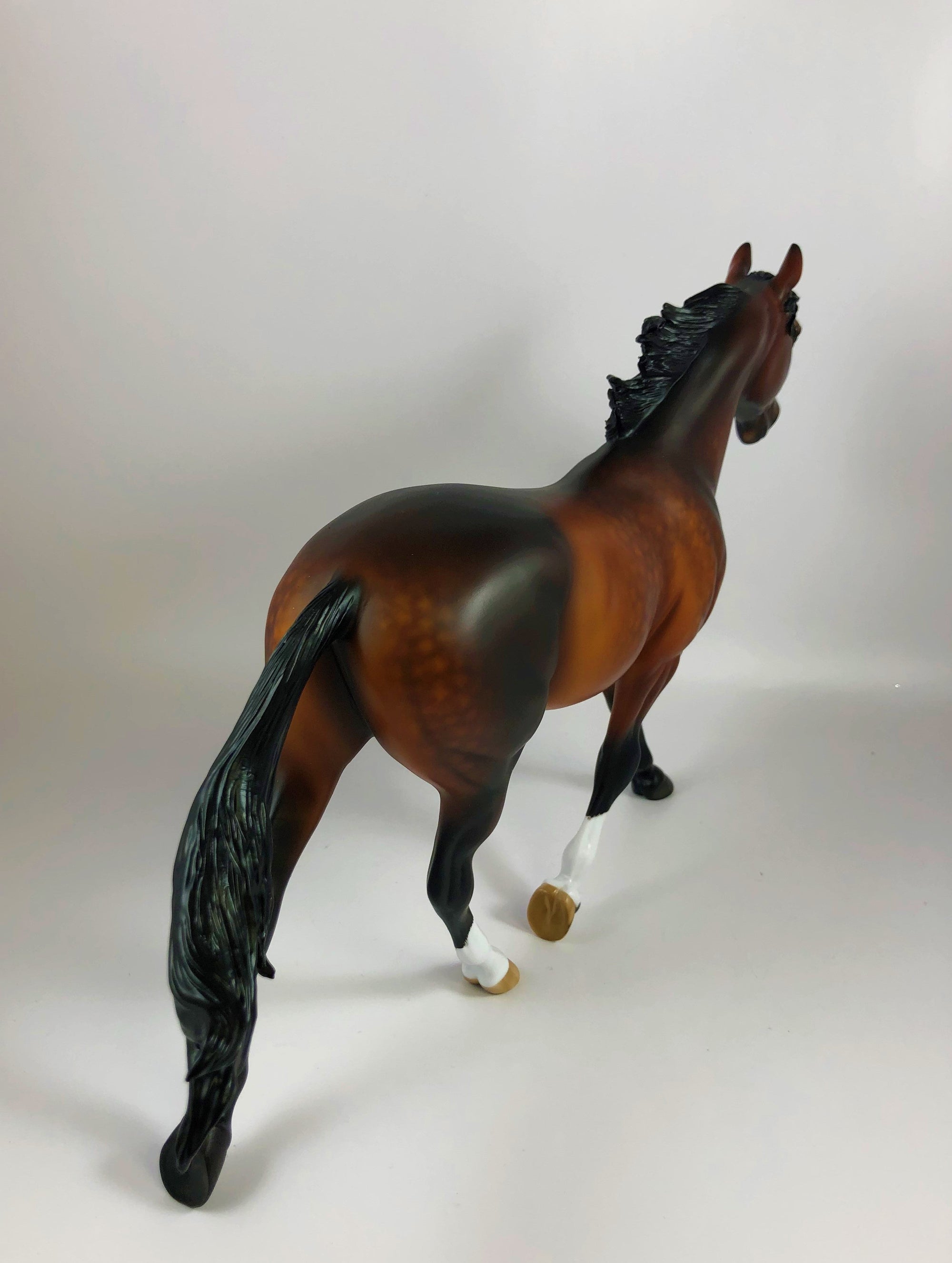 VERMILLION-OOAK STAR DAPPLE BAY PALOUSE MODEL HORSE BY SL LHS 19