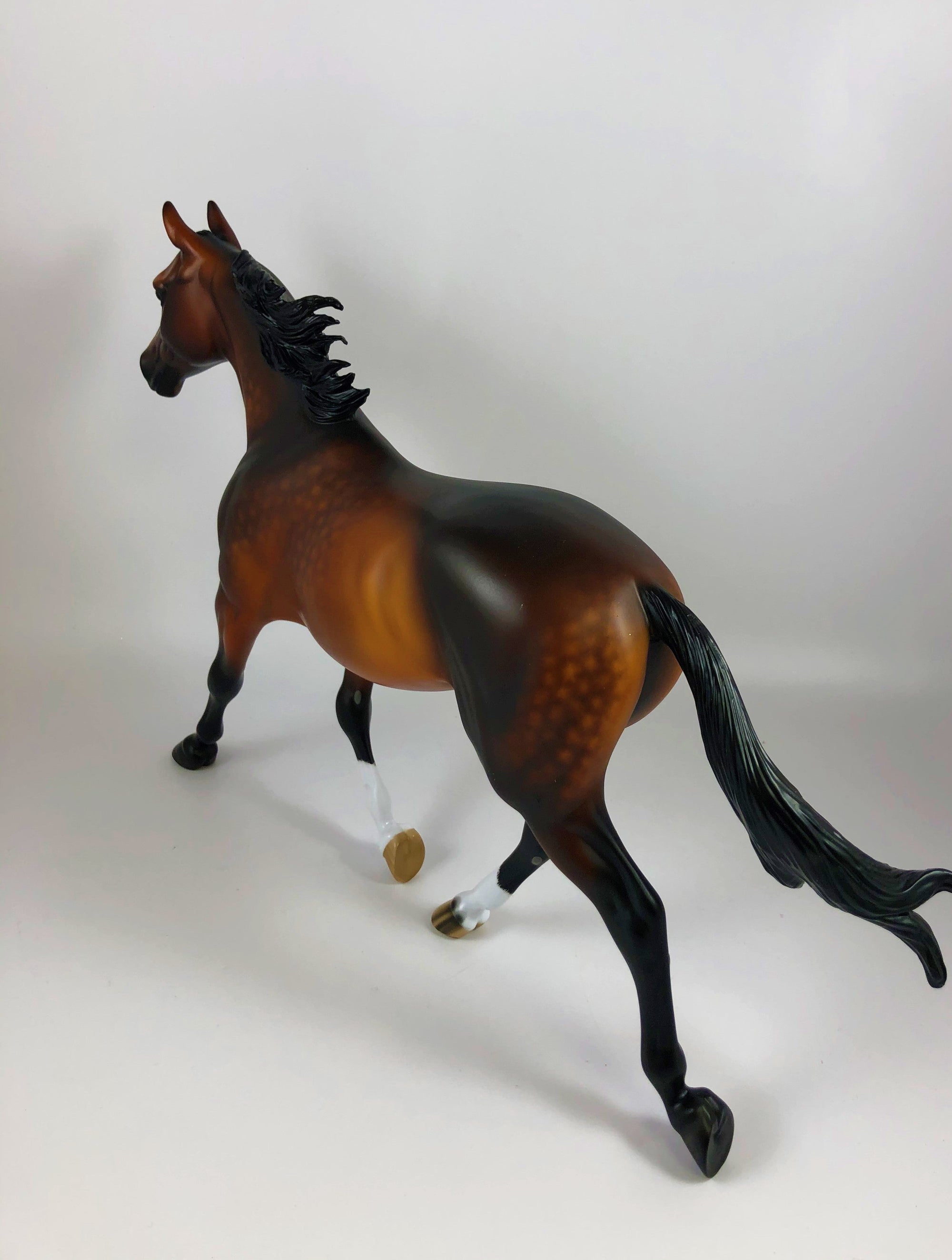 VERMILLION-OOAK STAR DAPPLE BAY PALOUSE MODEL HORSE BY SL LHS 19