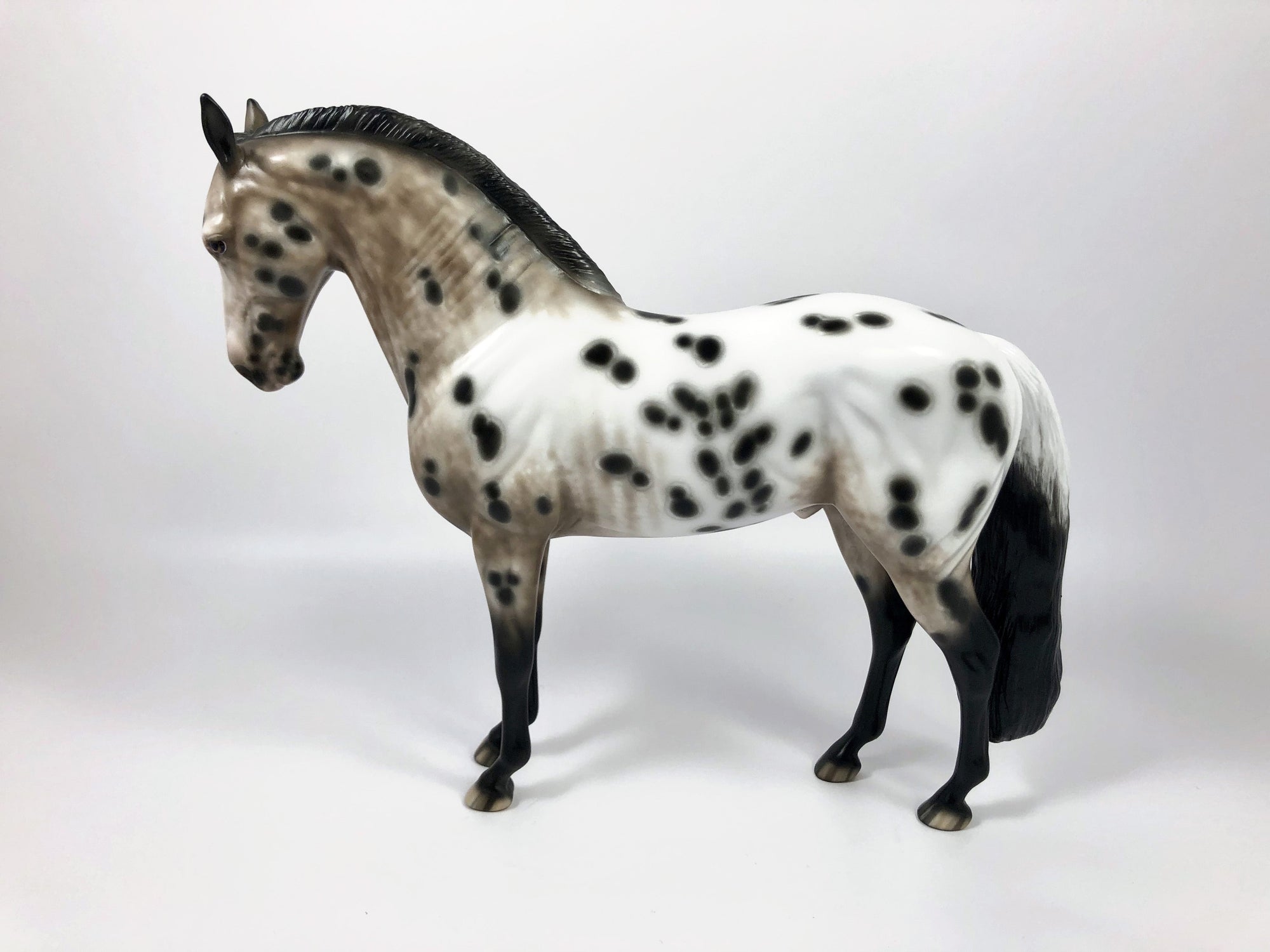 VIBRANT VIBE-OOAK APPALOOSA CM ANDALUSIAN MODEL HORSE BY SHERYL LEISURE 4/25/19