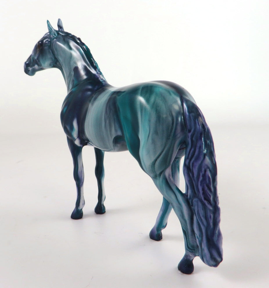 VIOLET SKY - OOAK PURPLE &amp; BLUE  ANDALUSIAN  CHIP BY KAYLA WESSE  WHS19