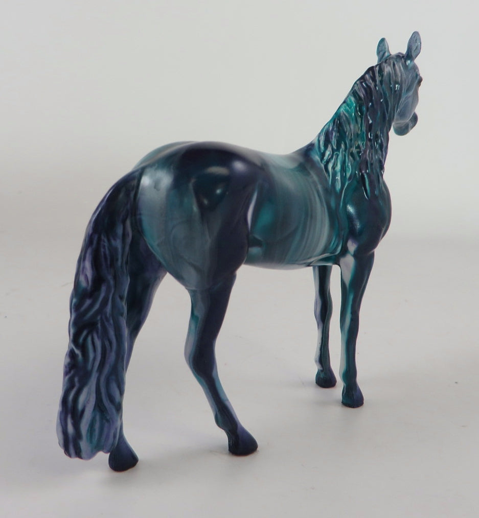 VIOLET SKY - OOAK PURPLE &amp; BLUE  ANDALUSIAN  CHIP BY KAYLA WESSE  WHS19