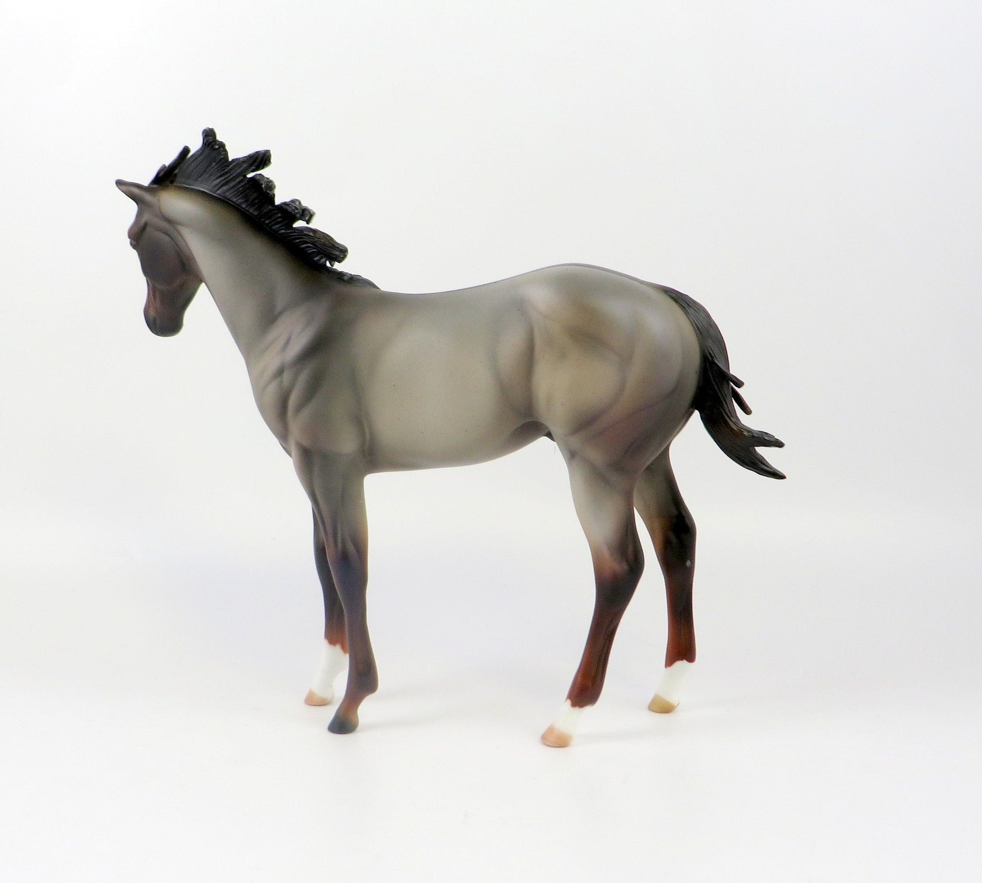 VLAD-OOAK BAY ROAN WEANLING MODEL HORSE EQ 19